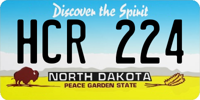 ND license plate HCR224