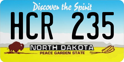 ND license plate HCR235