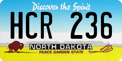 ND license plate HCR236
