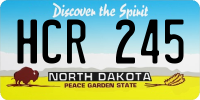 ND license plate HCR245