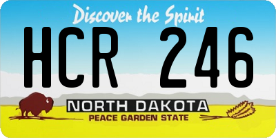 ND license plate HCR246