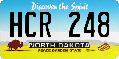 ND license plate HCR248