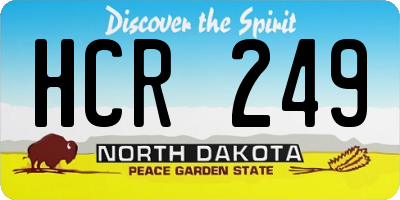 ND license plate HCR249