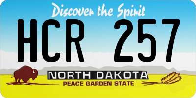 ND license plate HCR257