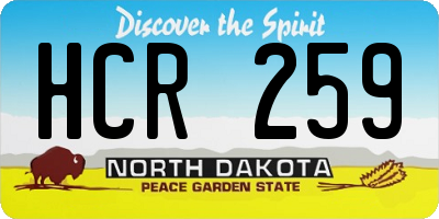 ND license plate HCR259