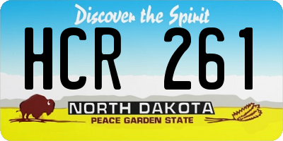 ND license plate HCR261