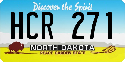 ND license plate HCR271