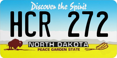 ND license plate HCR272