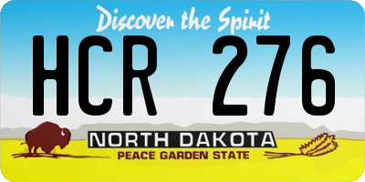 ND license plate HCR276