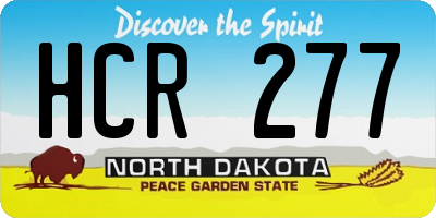 ND license plate HCR277