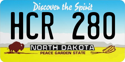ND license plate HCR280