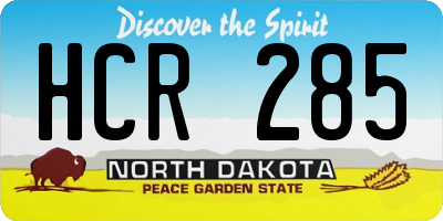 ND license plate HCR285