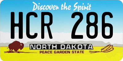 ND license plate HCR286