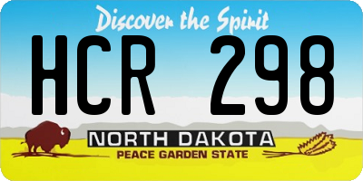 ND license plate HCR298