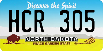 ND license plate HCR305