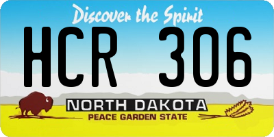 ND license plate HCR306