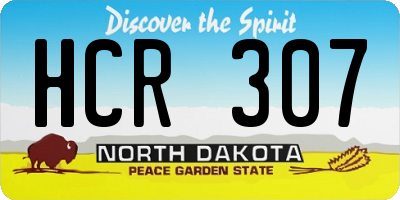 ND license plate HCR307