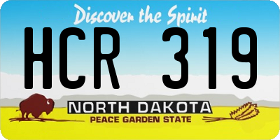 ND license plate HCR319