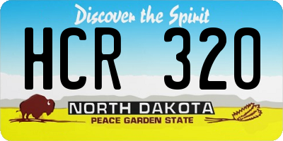 ND license plate HCR320
