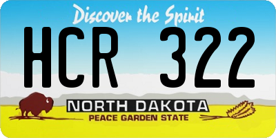 ND license plate HCR322