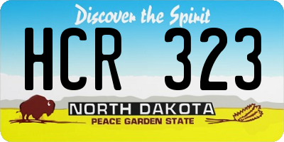 ND license plate HCR323