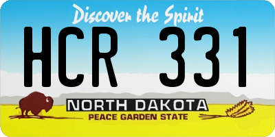ND license plate HCR331
