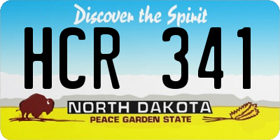 ND license plate HCR341