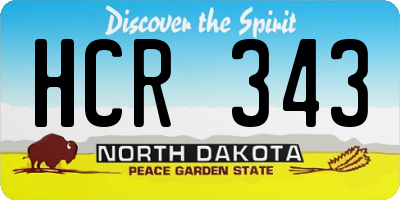 ND license plate HCR343