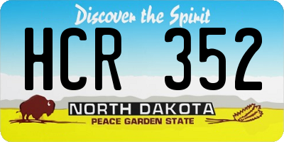 ND license plate HCR352