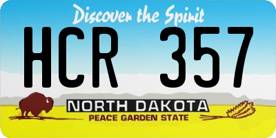 ND license plate HCR357