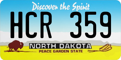 ND license plate HCR359