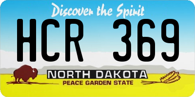 ND license plate HCR369
