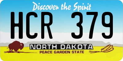 ND license plate HCR379