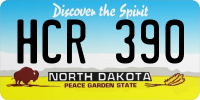 ND license plate HCR390