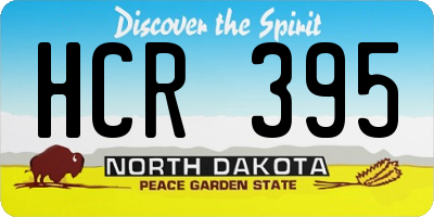 ND license plate HCR395