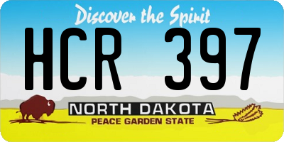 ND license plate HCR397