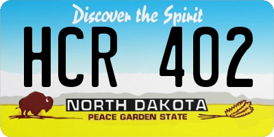 ND license plate HCR402