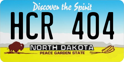 ND license plate HCR404