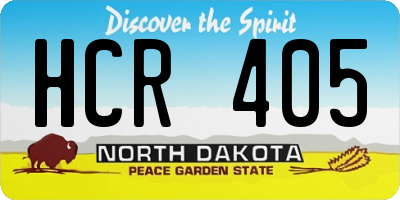 ND license plate HCR405