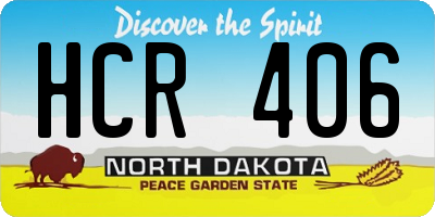 ND license plate HCR406