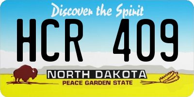 ND license plate HCR409