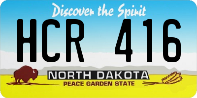 ND license plate HCR416