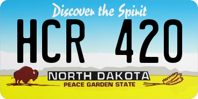 ND license plate HCR420