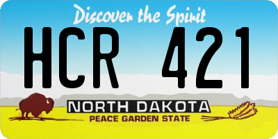 ND license plate HCR421