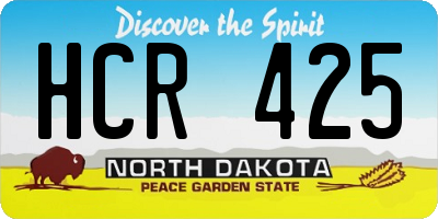 ND license plate HCR425