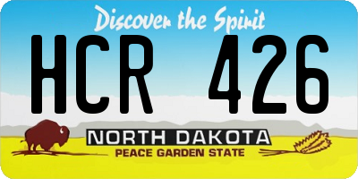 ND license plate HCR426