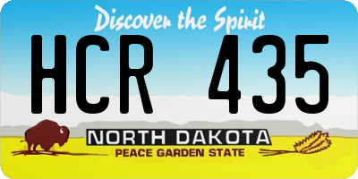 ND license plate HCR435