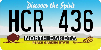 ND license plate HCR436
