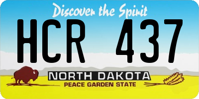 ND license plate HCR437