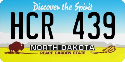 ND license plate HCR439
